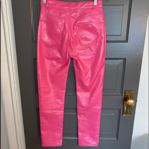 Jumpsuits | Pink Leather Pants 